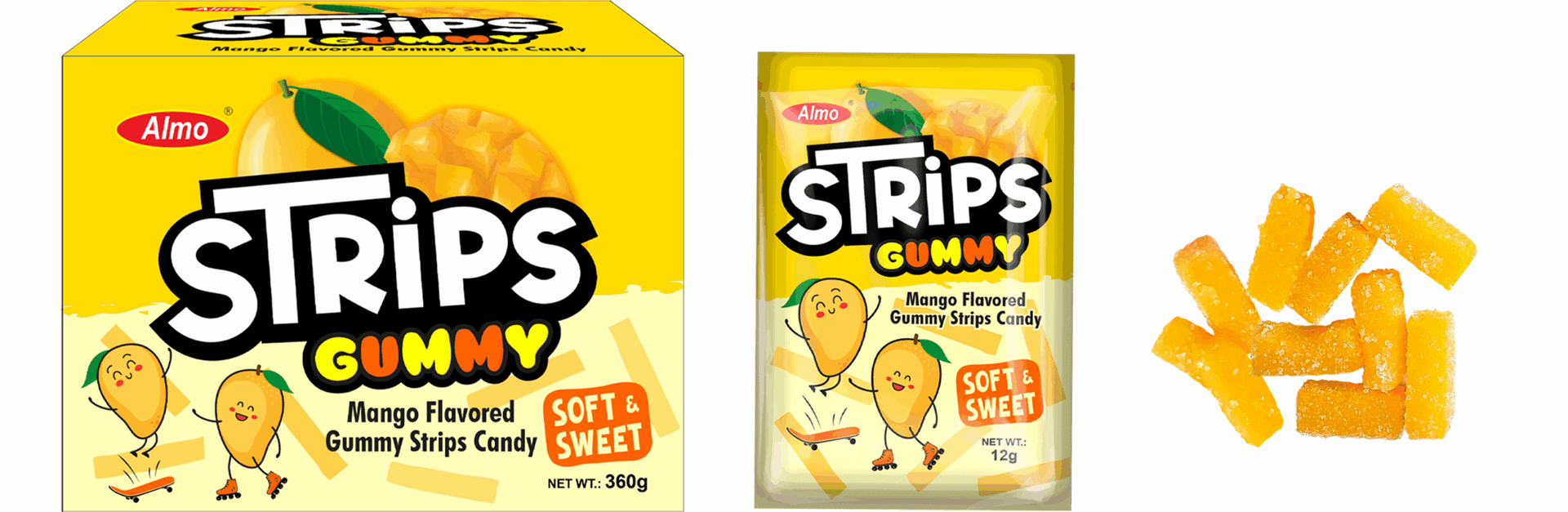 Almo Gummy Strips Mango